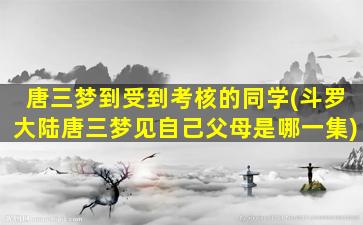 唐三梦到受到考核的同学(斗罗大陆唐三梦见自己父母是哪一集)