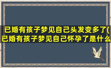 已婚有孩子梦见自己头发变多了(已婚有孩子梦见自己怀孕了是什么意思)