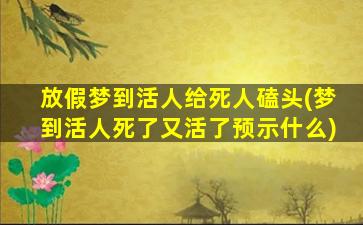 放假梦到活人给死人磕头(梦到活人死了又活了预示什么)