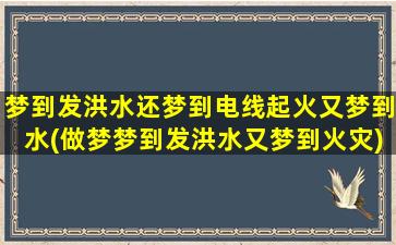 梦到发洪水还梦到电线起火又梦到水(做梦梦到发洪水又梦到火灾)