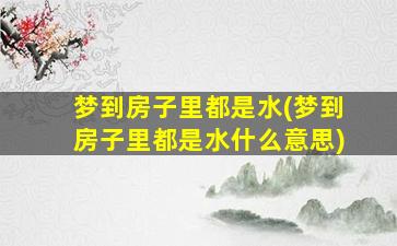 梦到房子里都是水(梦到房子里都是水什么意思)