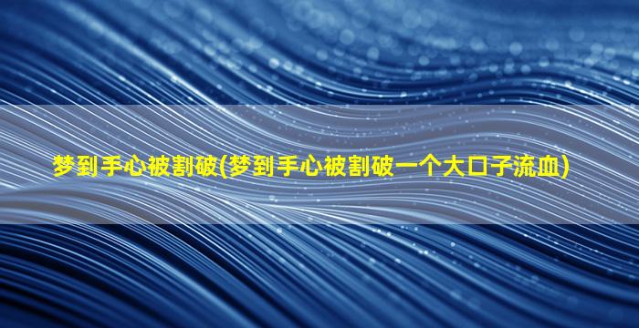 梦到手心被割破(梦到手心被割破一个大口子流血)