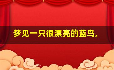 梦见一只很漂亮的蓝鸟,