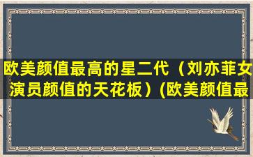 欧美颜值最高的星二代（刘亦菲女演员颜值的天花板）(欧美颜值最高的星二代)