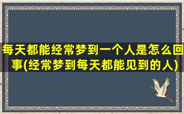 每天都能经常梦到一个人是怎么回事(经常梦到每天都能见到的人)